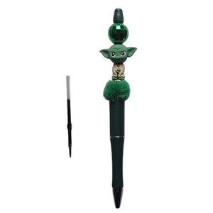 Beaded "Yoda" pen with replacement ink.